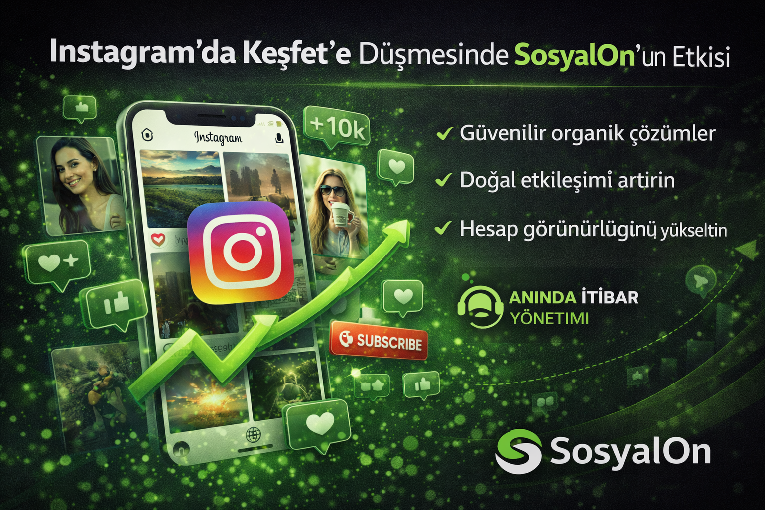 Instagram’da Keşfet’e Düşmesinde SosyalOn’un Etkisi